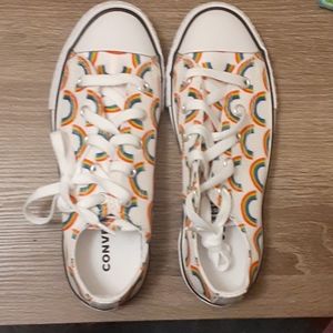 Kids brand new never worn rainbow converse